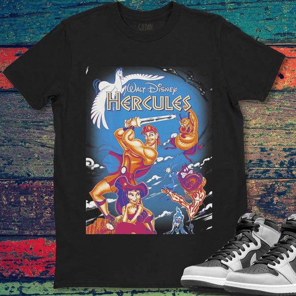 Disney Hercules Main Cast Movie Cover Graphic T-Shirt Unisex For Men Women - Picture 1 of 2